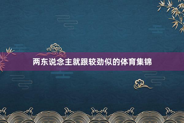 两东说念主就跟较劲似的体育集锦