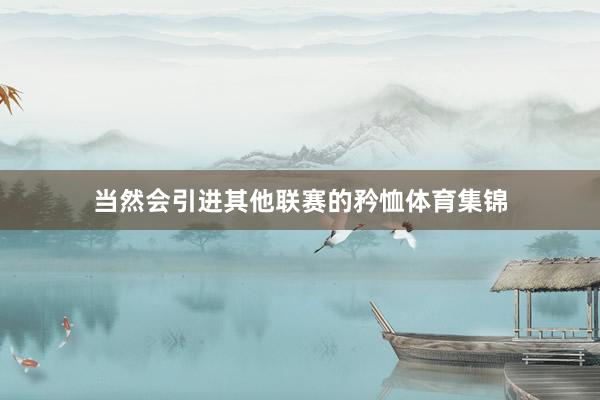 当然会引进其他联赛的矜恤体育集锦