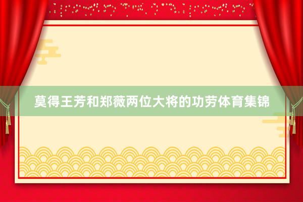 莫得王芳和郑薇两位大将的功劳体育集锦