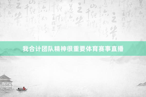我合计团队精神很重要体育赛事直播