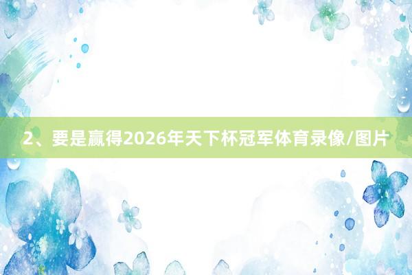 2、要是赢得2026年天下杯冠军体育录像/图片