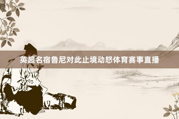 英超名宿鲁尼对此止境动怒体育赛事直播