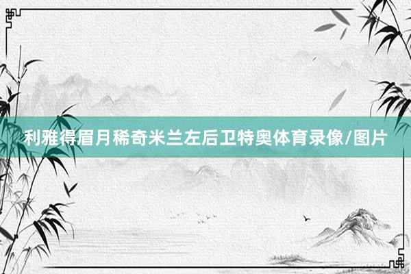 利雅得眉月稀奇米兰左后卫特奥体育录像/图片