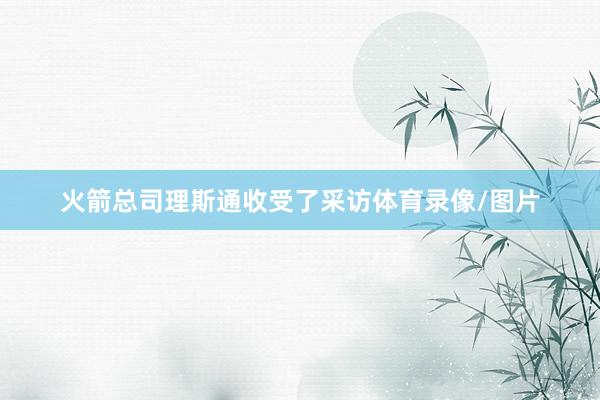 火箭总司理斯通收受了采访体育录像/图片