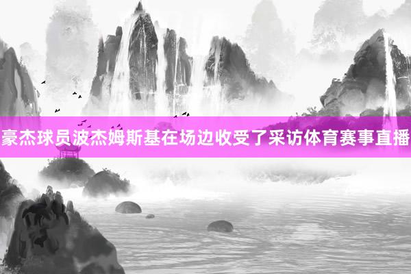 豪杰球员波杰姆斯基在场边收受了采访体育赛事直播