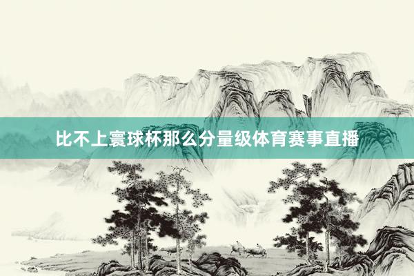 比不上寰球杯那么分量级体育赛事直播