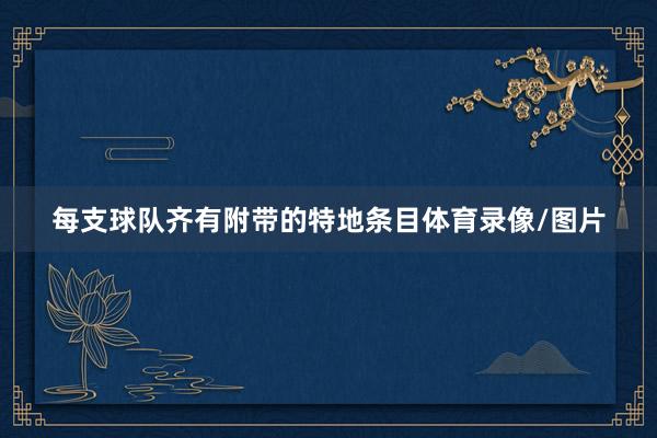 每支球队齐有附带的特地条目体育录像/图片