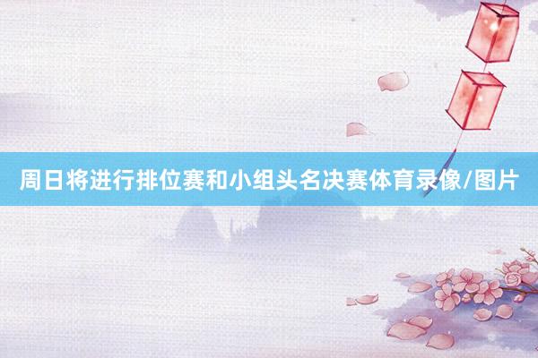 周日将进行排位赛和小组头名决赛体育录像/图片