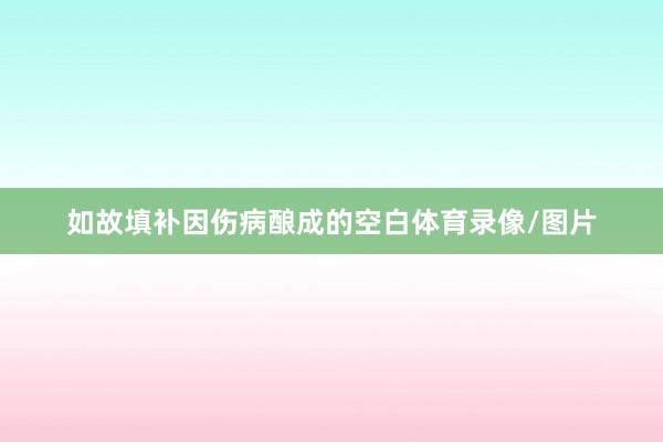 如故填补因伤病酿成的空白体育录像/图片