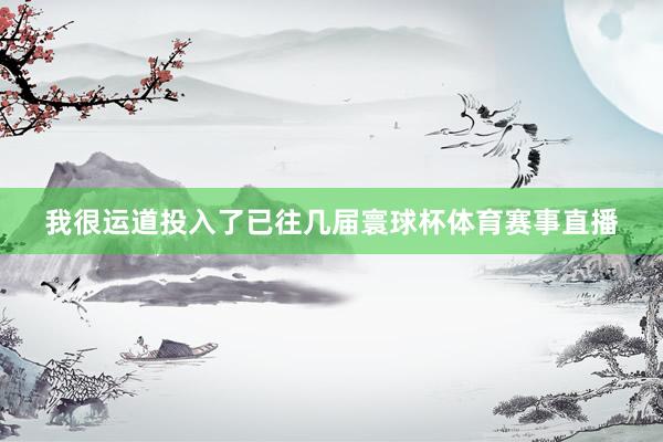 我很运道投入了已往几届寰球杯体育赛事直播