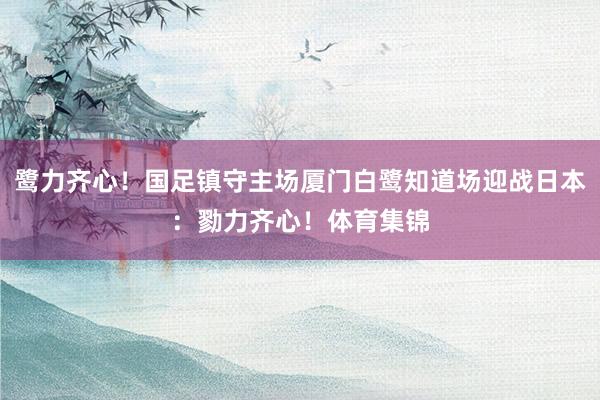 鹭力齐心！国足镇守主场厦门白鹭知道场迎战日本：勠力齐心！体育集锦