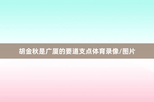 胡金秋是广厦的要道支点体育录像/图片