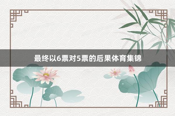 最终以6票对5票的后果体育集锦